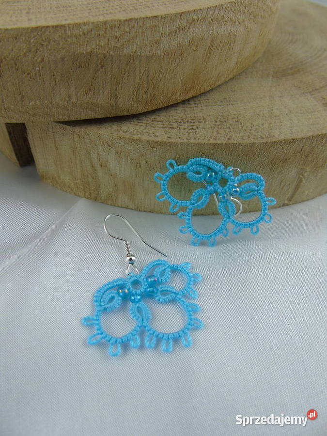 Kolczyki frywolitkowe różne wzory i kolory Wiśniowa sprzedam