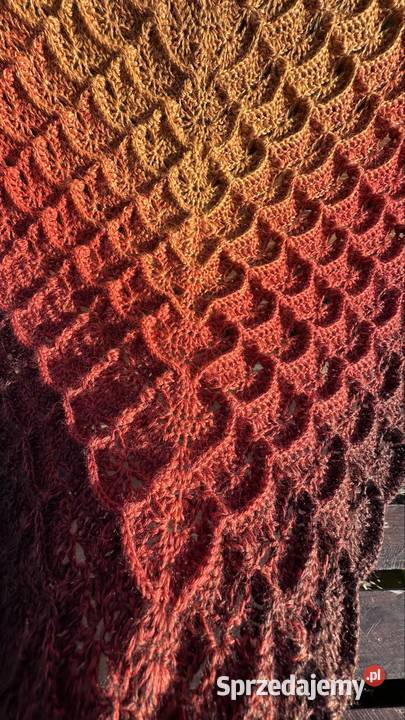 Ciepła chusta szydełkowa małopolskie