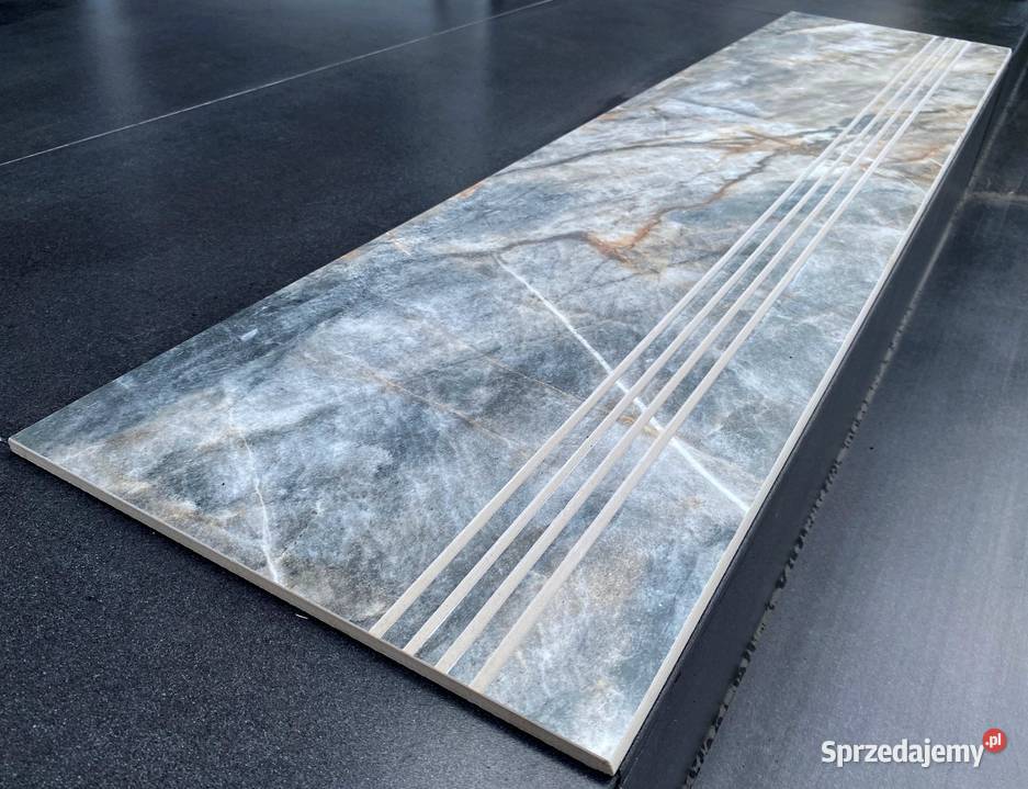 Płytki na schody 120x30 marmur BRAZILIAN AMBER Podłogi i schody