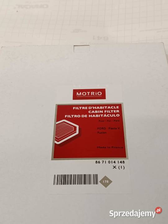 FILTR KABINOWY FORD FIESTA V FUSION 12520 osobowe Warszawa