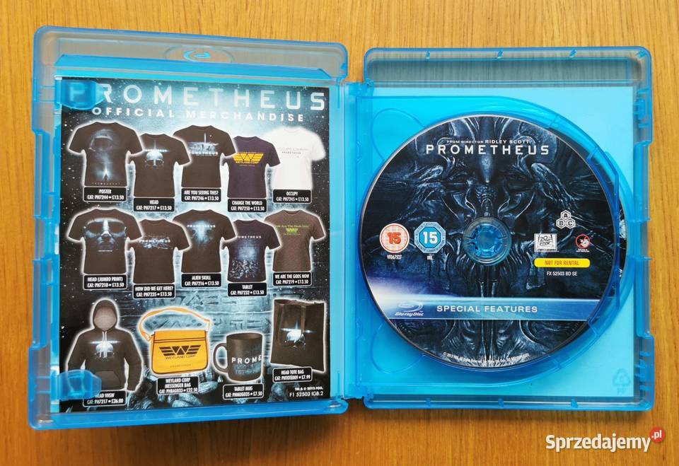 Prometheus Prometeusz 3x Bluray En 2012 3 Disc s-f Parzęczew
