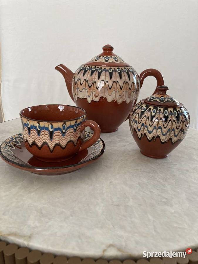 serwis do kawy herbaty kamionka bułgarska PRL mazowieckie Warszawa