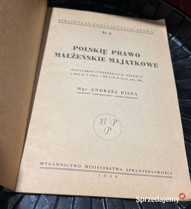 Polskie prawo małżeńskie majątkowe mgr Andrzej wielkopolskie Poznań sprzedam