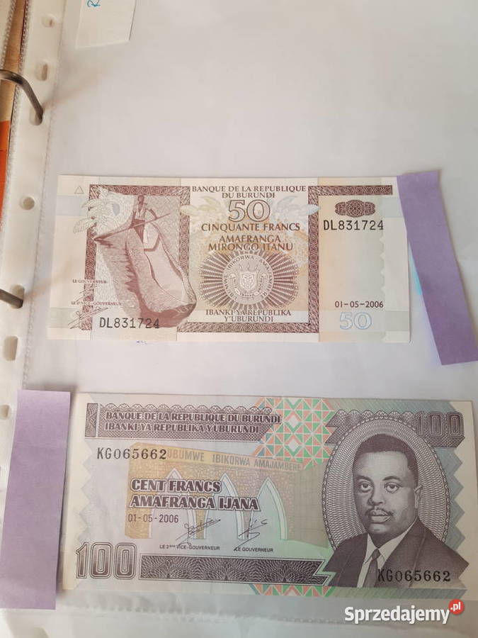 Banknot kolekcjonerski Burundia Pozostałe Ruda Śląska