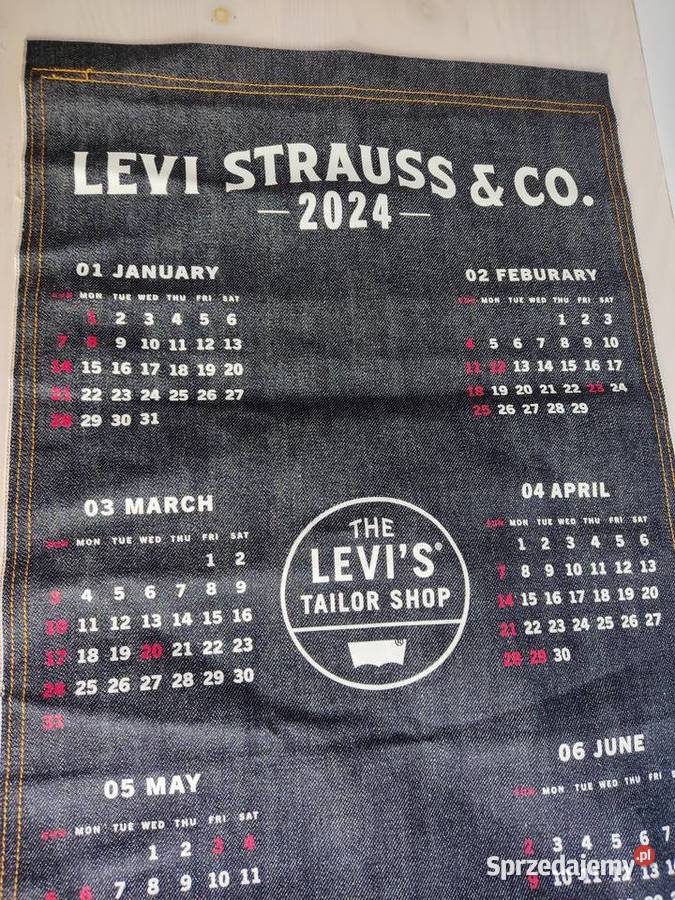 Kalendarz baner denim jeans Levi Strauss 2024 Głuchołazy