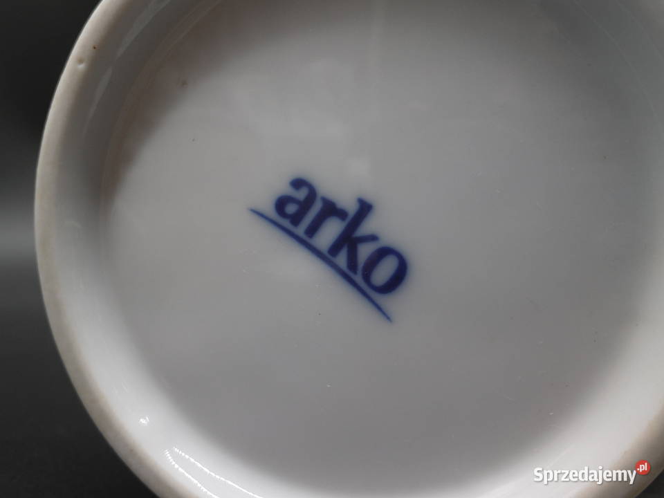 Porcelanowy duży kubek wzór słomkowy ARKO Raszków sprzedam