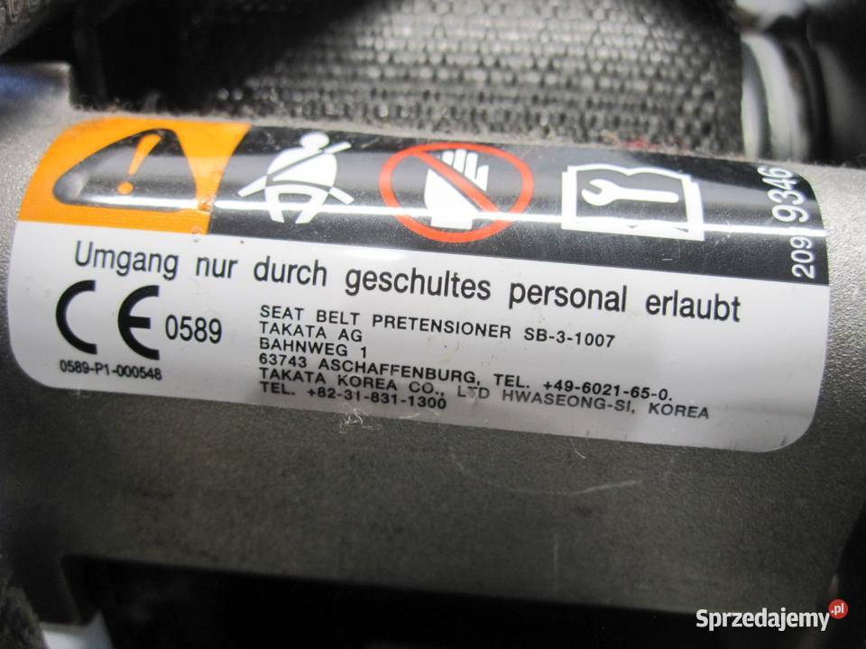 MOKKA A 15r pas bezpieczeństwa prawy przód Kielce