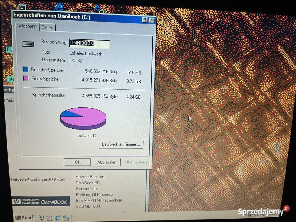 Zabytkowy laptop HP OmniBook XE2 małopolskie