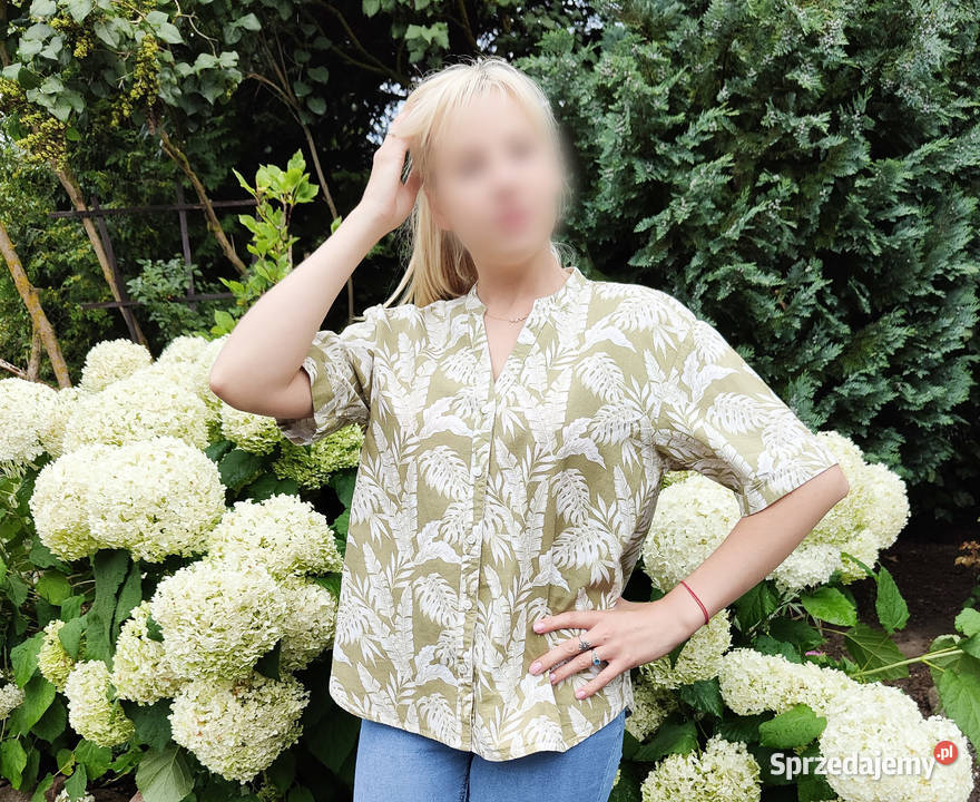 Letnia koszula Cream 38 M len wiskoza lato zachodniopomorskie Szczecin