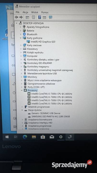 Lenovo T470 i5 8gb 256nvme 14 fh Ips 2 baterie Czytnik kart pamięci  Rybnik