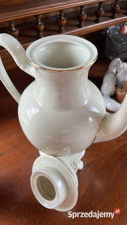 Dzbanek do kawy Z aniołkiem zamiast uchwytu Porcelana i szkło Gdańsk