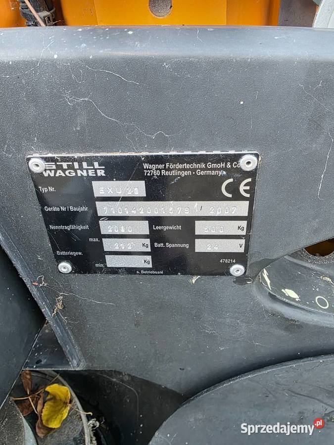 Sprzedam wózek paleciak elektryczny STILL EXU20 małopolskie