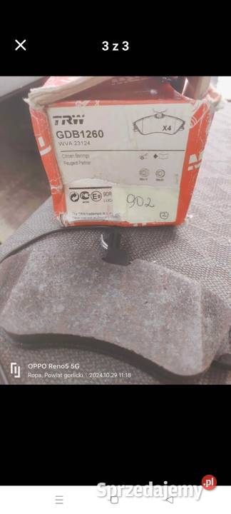 Klocki citroen peugeot GDB 1260 nowe Bobowa