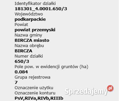 Sprzedam działki w mieście Bircza 80m