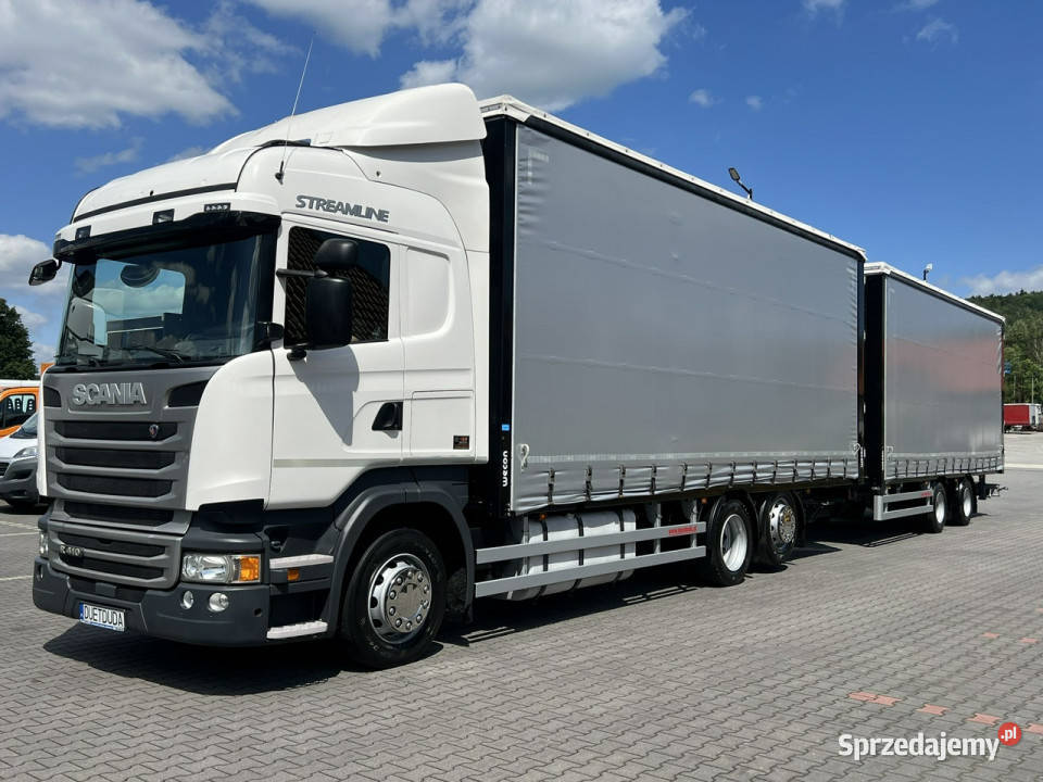 Scania R410 bez EGR Zabudowy Wecon 120m Dach Samochody ciężarowe Widełki