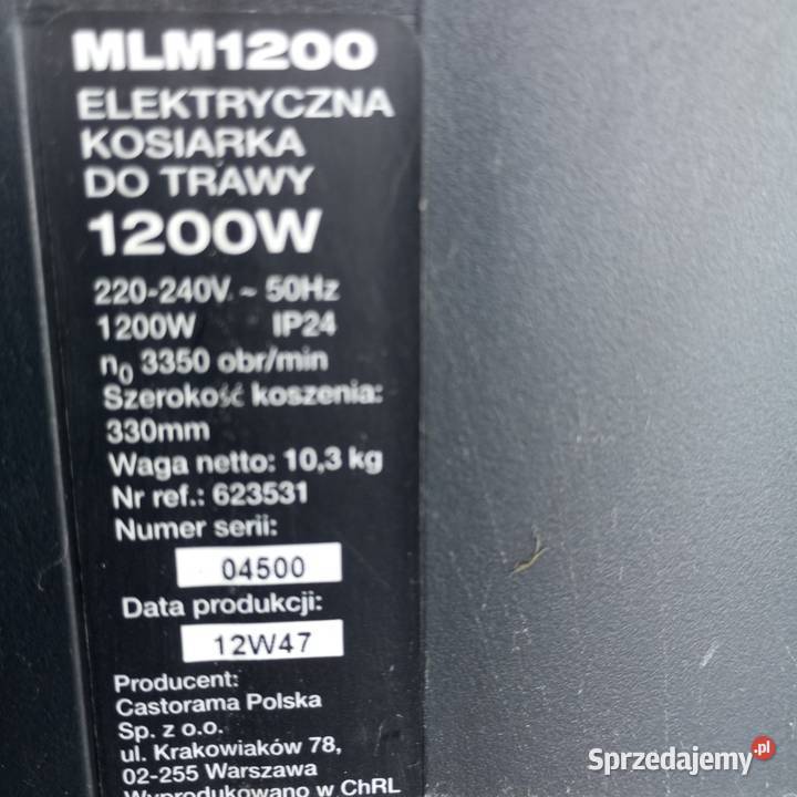 Kosiarka elektryczna do trawy MACALLISTER dolnośląskie Złotoryja sprzedam