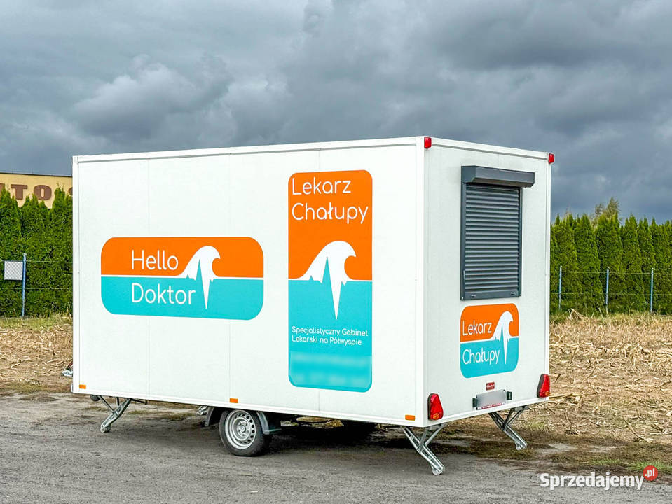Przyczepa gastronomiczna 4 m zarejestrowana ręki 1 wielkopolskie Kotlin