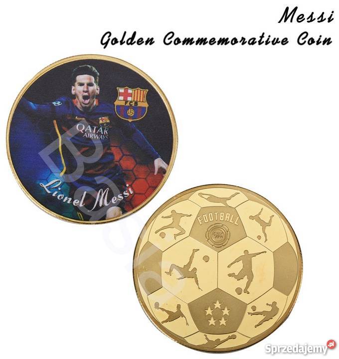 Lionel Messi Barcelona Moneta Medal Złoto 24 Sosnowiec