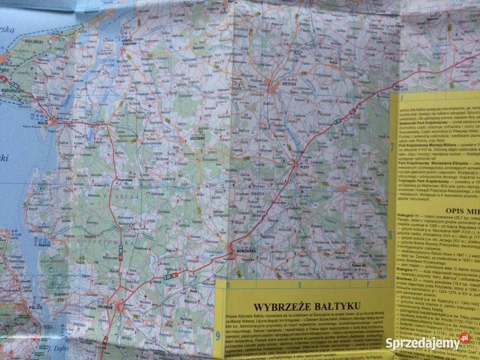 734 Mapa Wybrzeże Bałtyku Szczecina I Okolic Szczecin