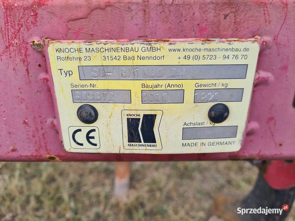 Agregat bezorkowy bezorkowiec knoche 3m 2010r nieuszkodzony Agregaty