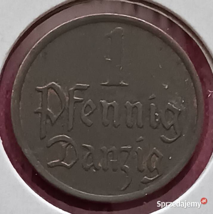1 Fenig Wolne Miast Gdańsk 1937 r 4 około Numizmatyka Konin