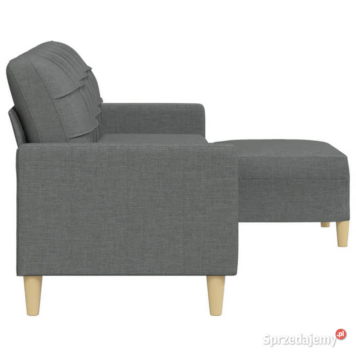 3osobowa sofa z podnóżkiem ciemnoszara 210 Warszawa