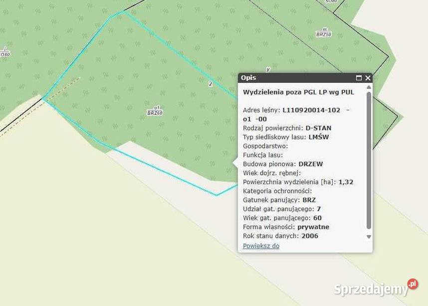 Działka rolnoleśna 280 ha ze STUDNIĄ 28000m2 Sprzedaż