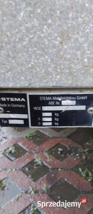 Przyczepa dwuosiowa stema z hamulcem ręcznym Burtowe i plandeki Brodnica