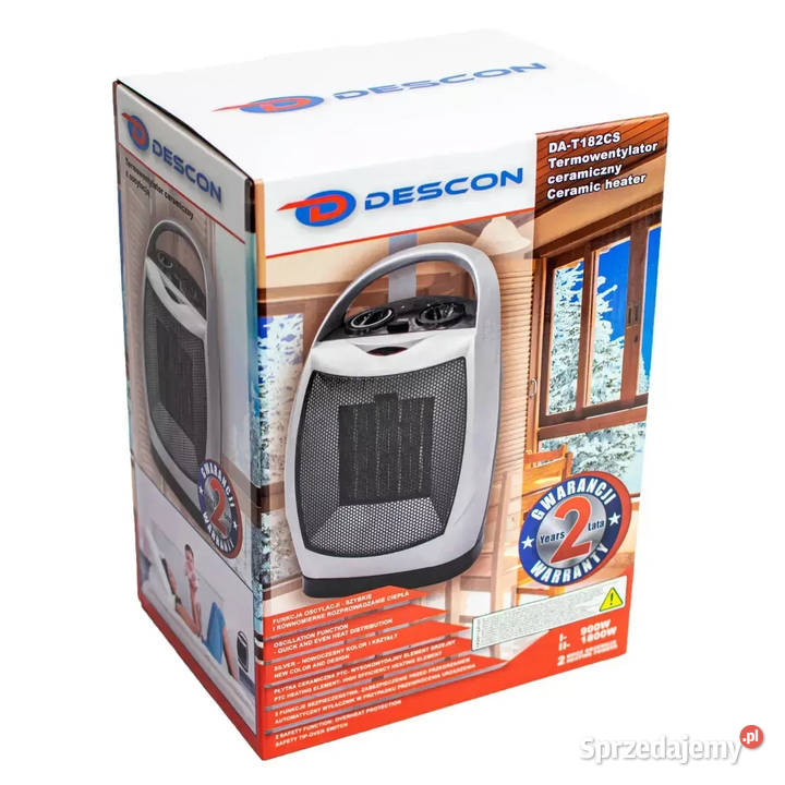 TERMOWENTYLATOR CERAMICZNY Z OSCYLACJĄ DESCON wielkopolskie Opalenica