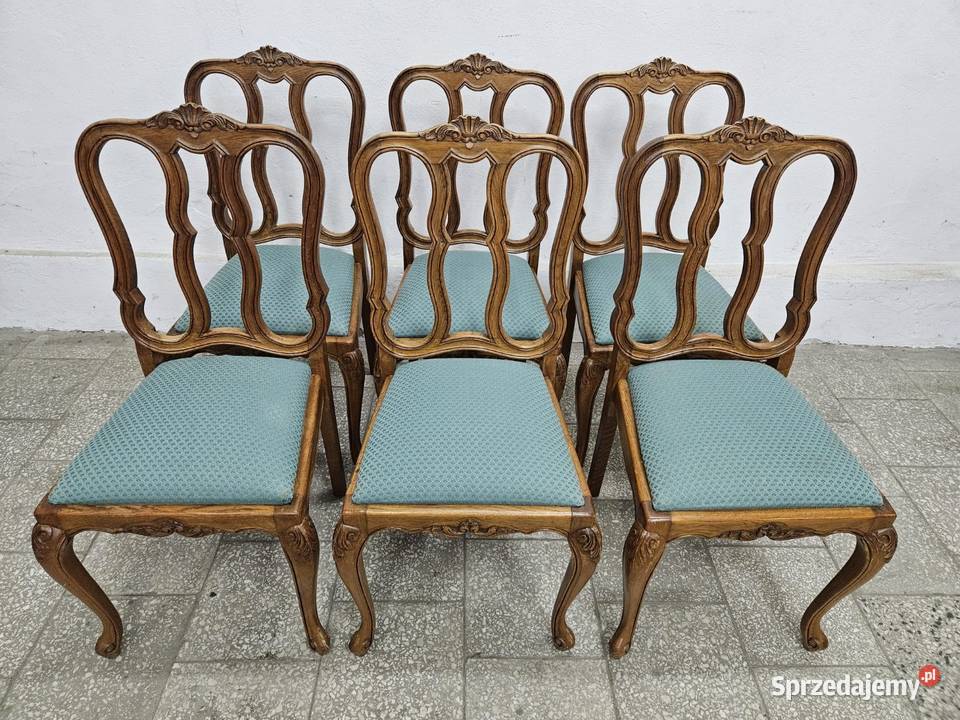 Krzesła ludwikowskie 6 sztuk Francja Nowy Sącz