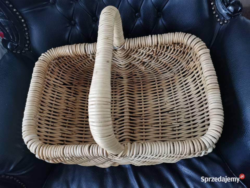 Kosz z uchwytem z wikliny Rattan wiklina