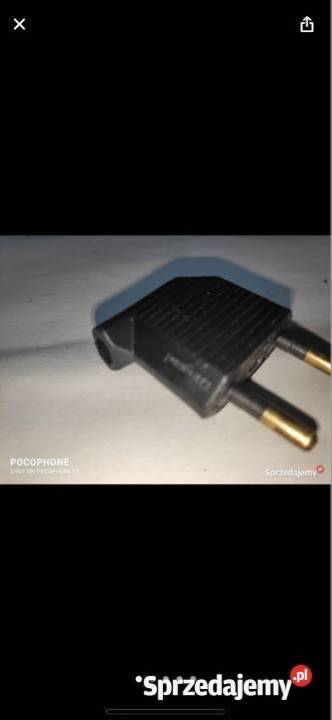 Wtyczka 230 V boczna czarna sprzedam