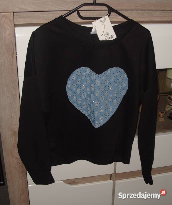 MY wiosenna bluza STYLE z Sercem jeanscekiny r