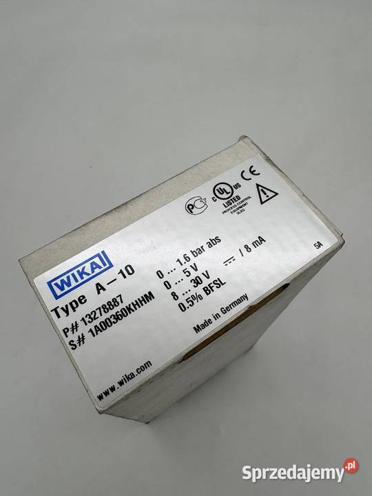 Wika A10 13278887 16 Bar 05V Przetwornik