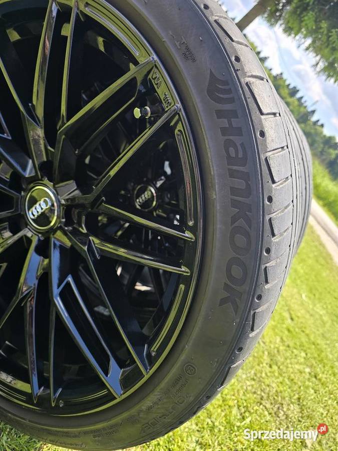 Sprzedam alufelgi czarne AUDI 19 5x112 z oponami małopolskie