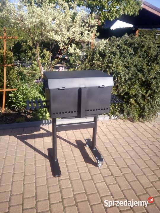 Solidny grill ogrodowy z popielnikiem blacha 4