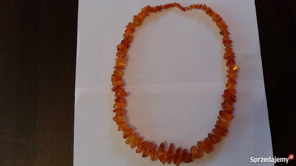 Naszyjnik z naturalnch oszlifowanych bursztynów Wrocław