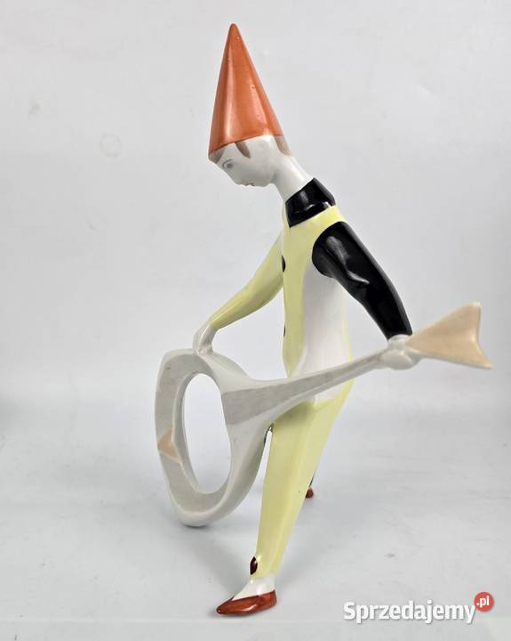 Klaun z gitarą Art Deco Jen Hanzly Aquincum mazowieckie Pomiechówek