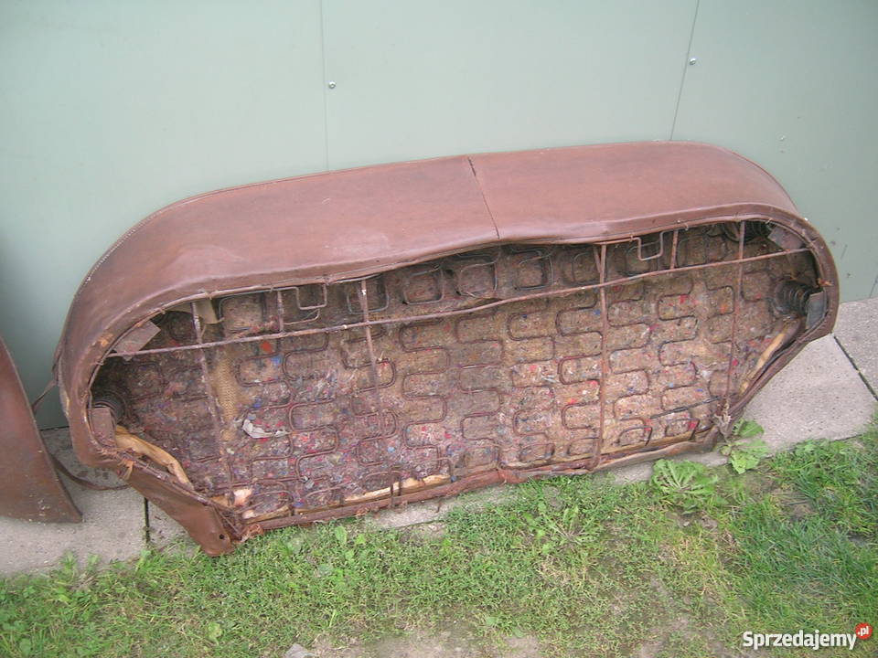 Fotel kanapa oparcie zagłówek brązowe fiat 125p fotele, kanapy