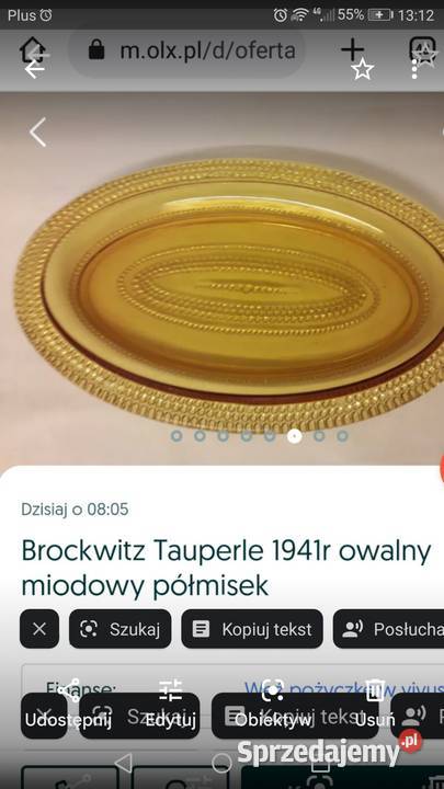 Patera talerzyk Brokowitz Tauperle 1941 Choszczno