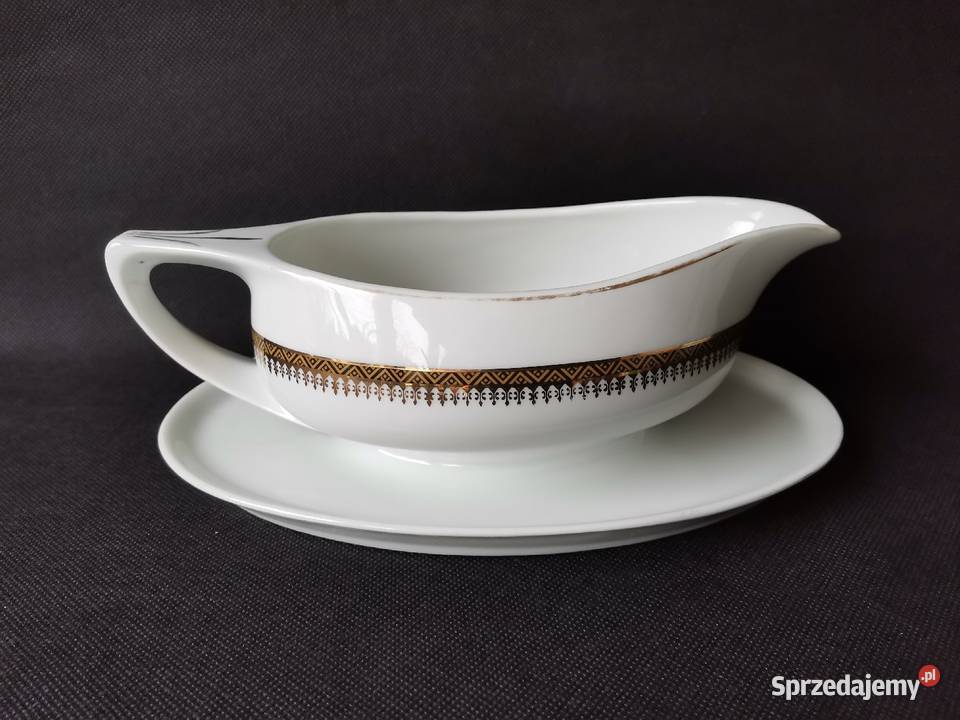 Stara przedwojenna sosjerka chochla porcelana Katowice