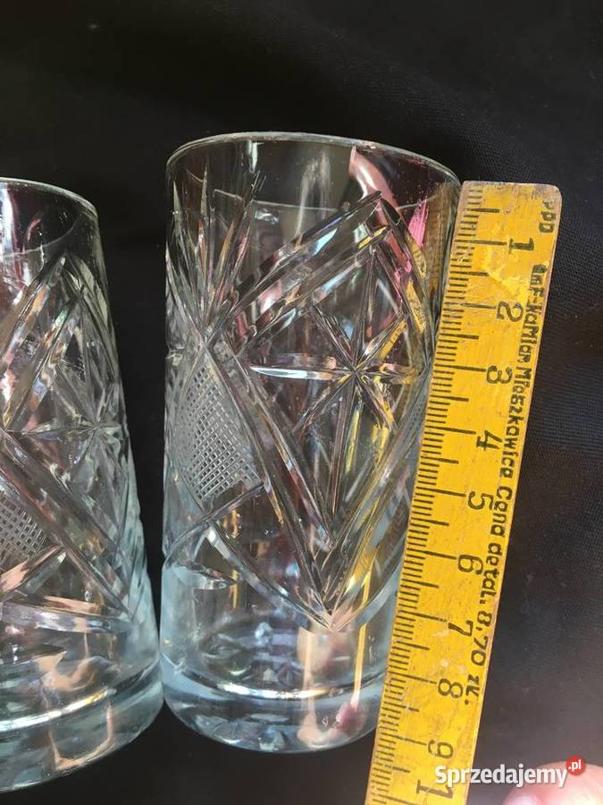 Szklaneczki kryształowe literatki 2 szkif