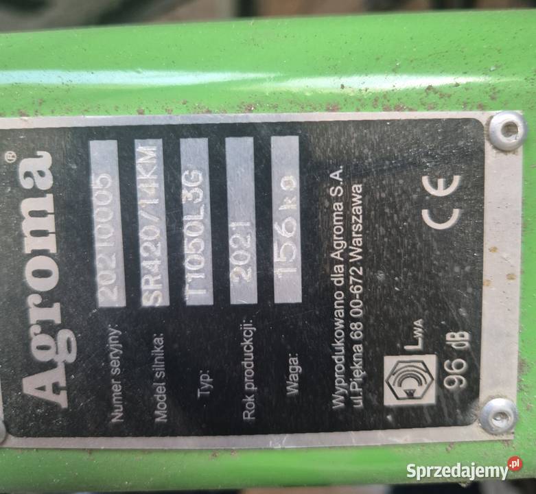 Glebogryzarka Agroma ciągnik T1050L3G dzik 14 Pisarzowa