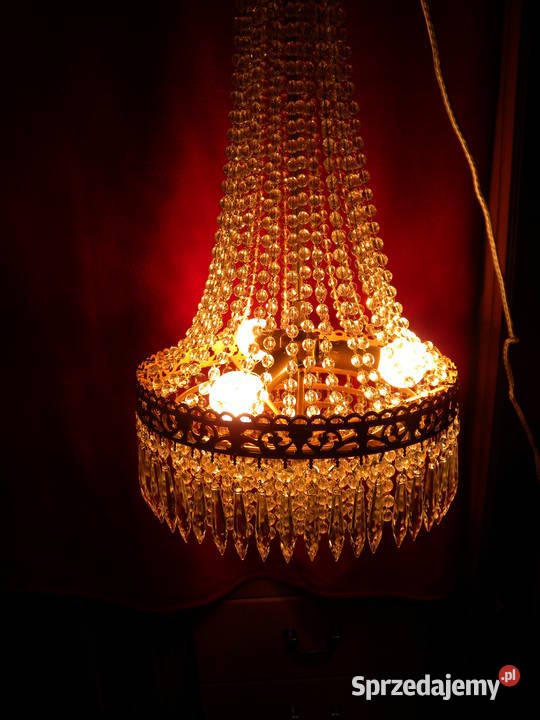 Żyrandol kryształowy Maria Theresa z sopelkami Oświetlenie Katowice sprzedam