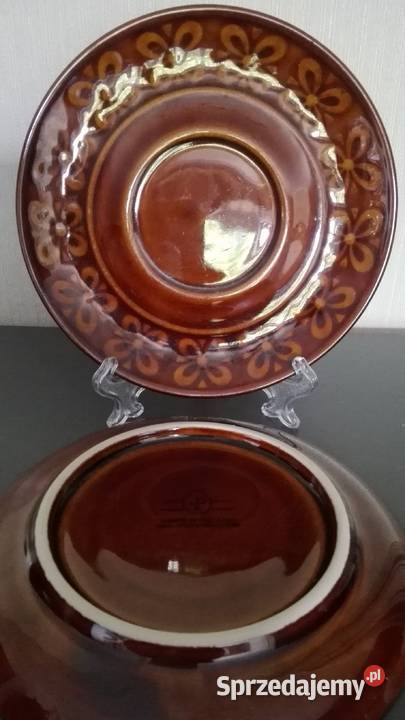 Spodki kokardka porcelit Pruszków Warpechy Stare