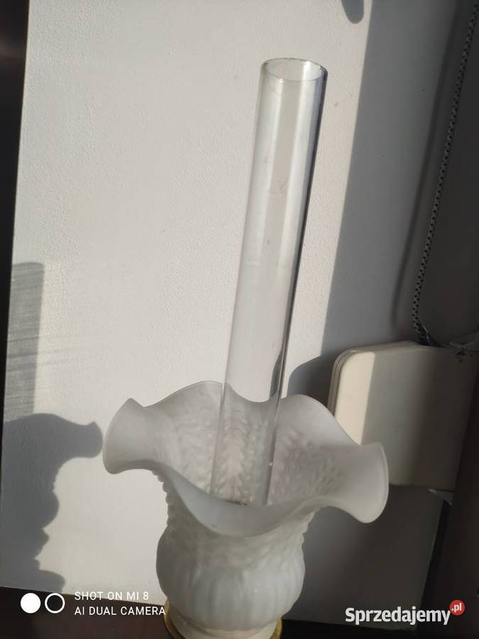 Stara francuska porcelanowa lampa naftowa 32 Antyki Kraków