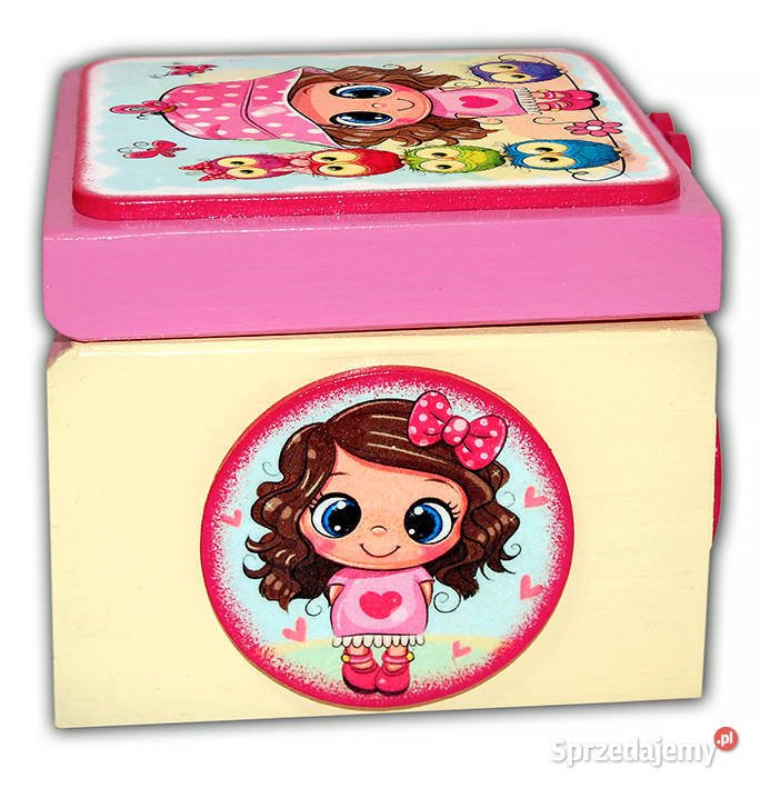 SZKATUŁKA drewniane pudełko BABY GIRL pastel Bydgoszcz