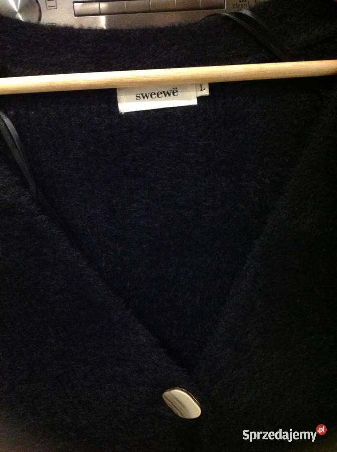 Czarny Sweter Rozpinany Damski SWEEW L NOWY Nowa Sól