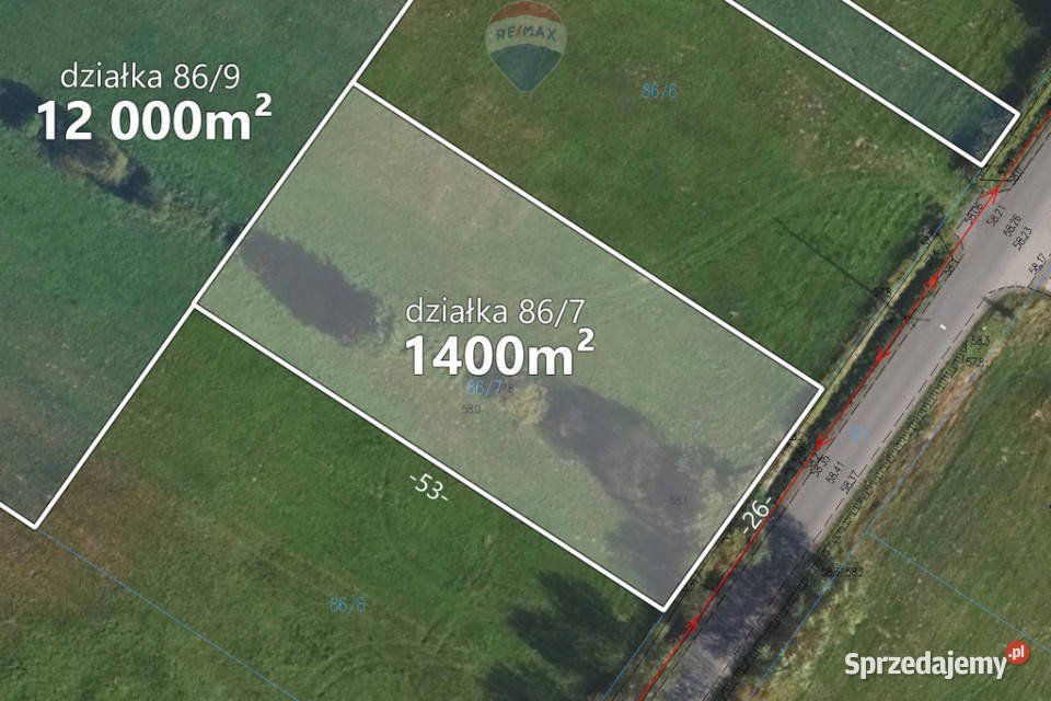 Działka 13 400 m2 z warunkami zabudowy Ładne