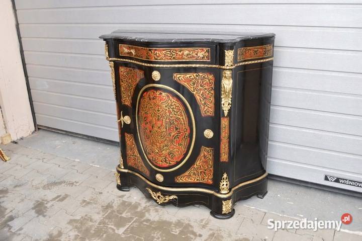BOULLE BRZUCHATA KOMODA OKUCIA Z BRĄZU intarsje Kraków